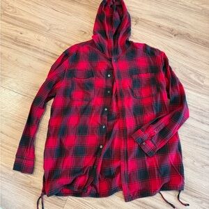 Red and Black Plaid Men's Shirt